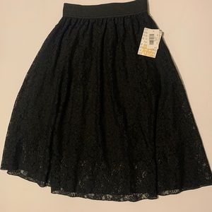 NWT Black Lace Lularoe Lola Skirt- Size XXS